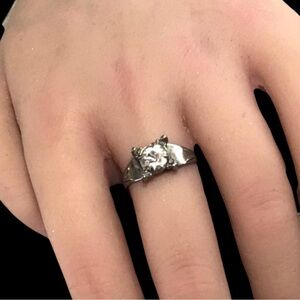 Vintage Cleinman and Sons Ring Silver Tone Signed Adjustable Size 40s 50s